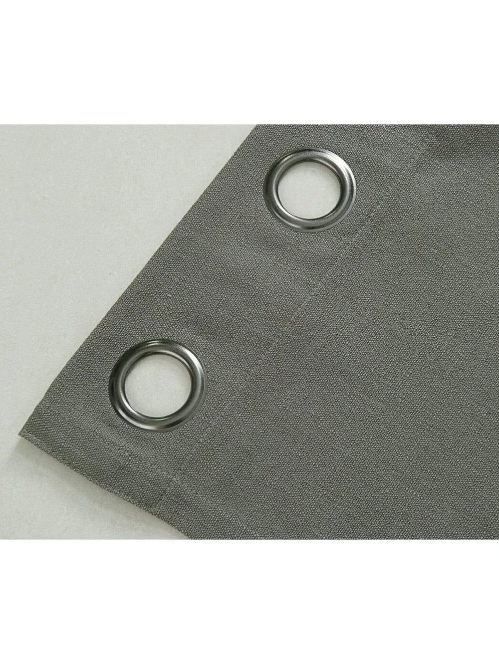 Set of 2/ new Kate Aurora Oversized Grommet Top Window Valances - Gray